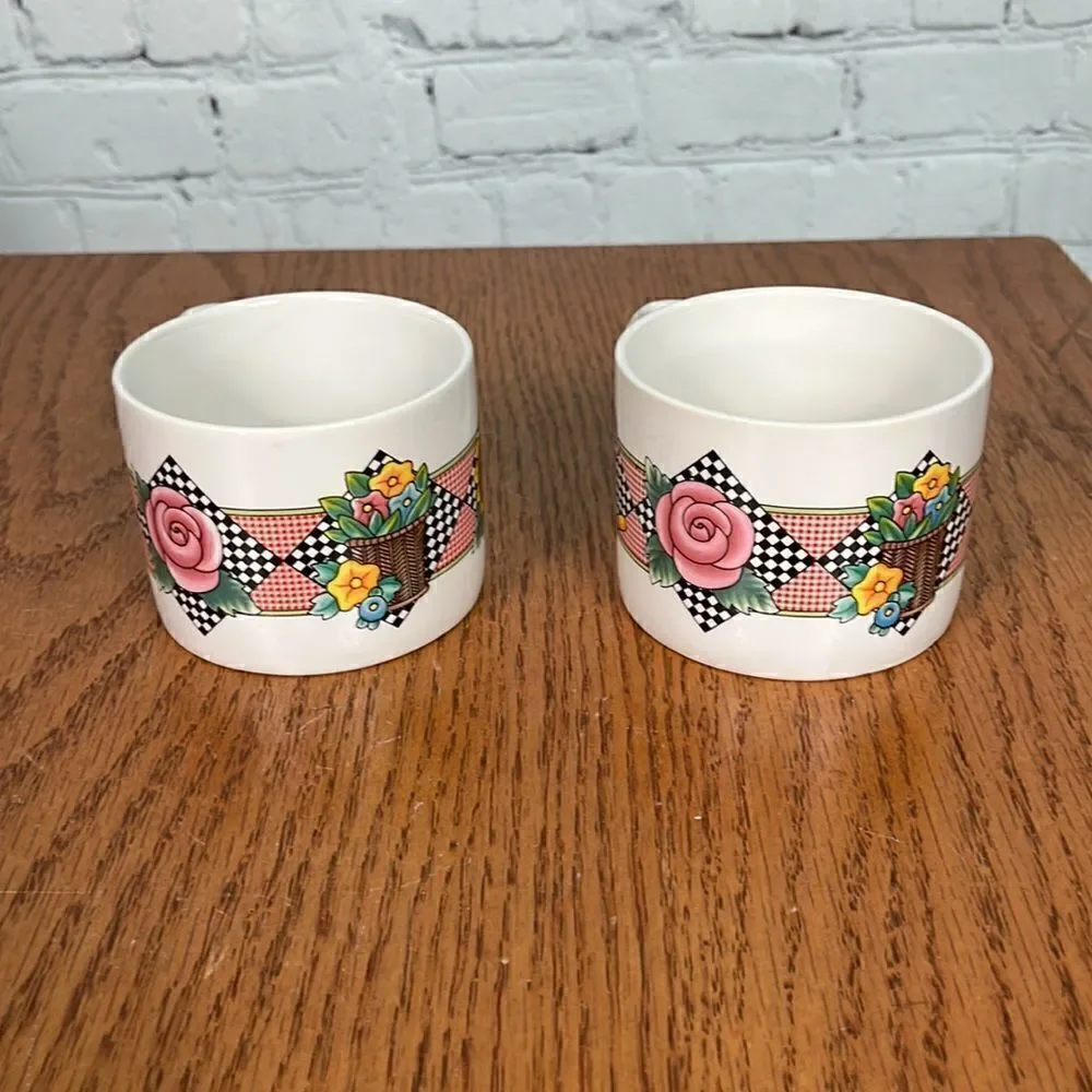 Sakura Mary Englebreit Garden Time Set of 2 Mugs